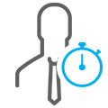 man with timer icon
